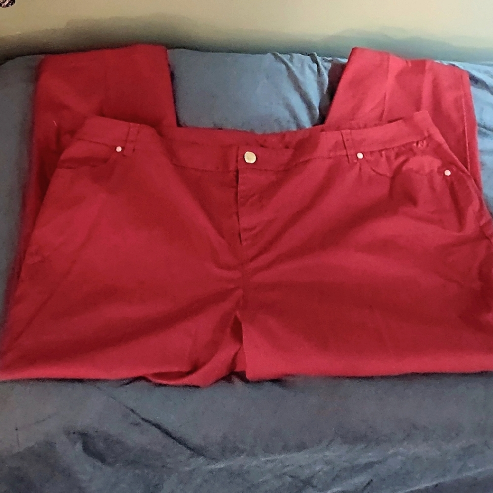 SALE!  Plus Size Red Pants NWOT - Picture 12 of 12